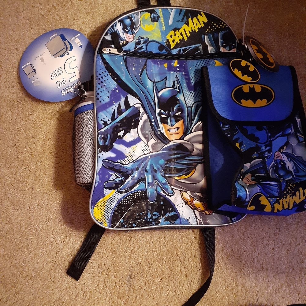 Boys 5 pc Backpack Set